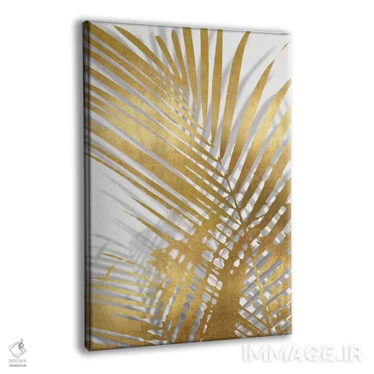تابلو دکوراتیو سایه های نخل طلایی اول اثر ملونی میلر - نمای پرسپکتیو محصول