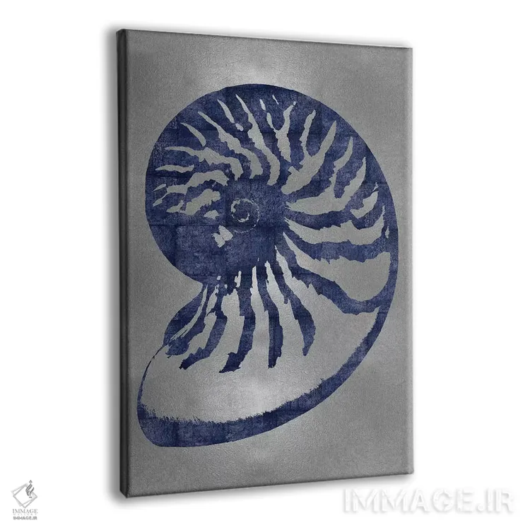 تابلو دکوراتیو آبی روی نقره ای سوم اثر ملونی میلر - نمای پرسپکتیو محصول