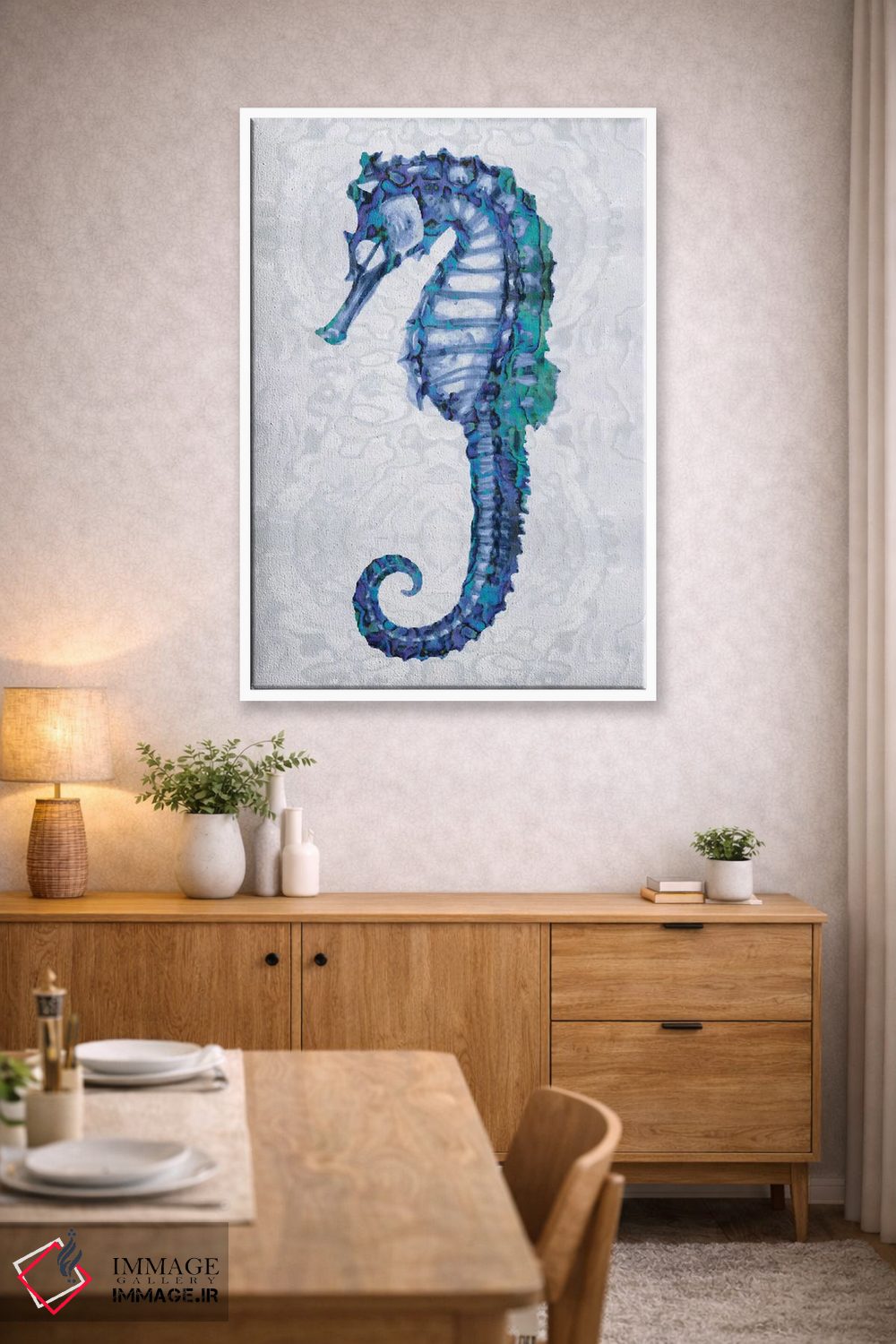تابلو دکوراتیو اسب دریایی اول اثر ملونی میلر - D3W