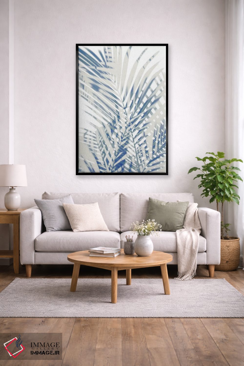 تابلو دکوراتیو سایه های نخل اول اثر ملونی میلر - D2B