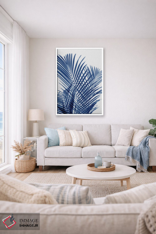 تابلو دکوراتیو سایه های نخل نیلی اول اثر ملونی میلر - D2W