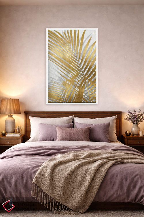 تابلو دکوراتیو سایه های نخل طلایی اول اثر ملونی میلر - D4W