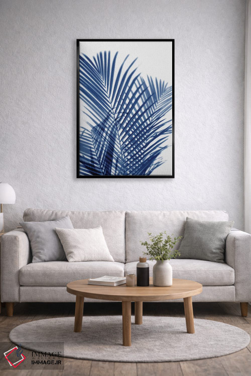 تابلو دکوراتیو سایه های نخل نیلی اول اثر ملونی میلر - D4B