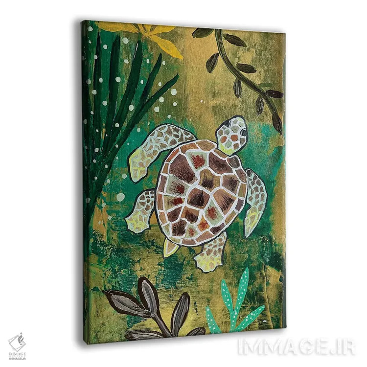 تابلو دکوراتیو لاک پشت دریایی اثر ماگالی مودوکس - نمای پرسپکتیو محصول