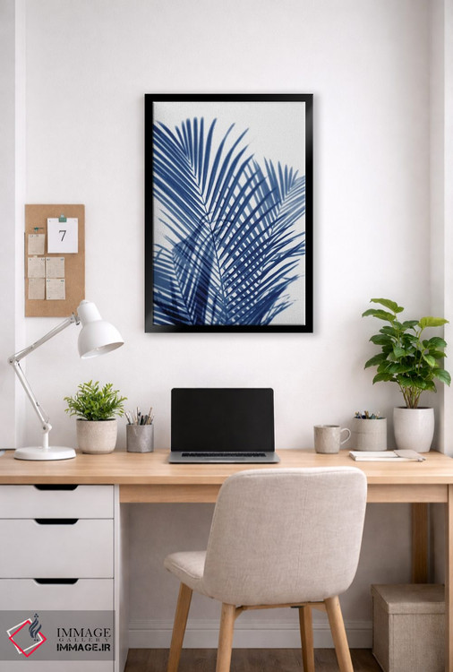 تابلو دکوراتیو سایه های نخل نیلی اول اثر ملونی میلر - D5B