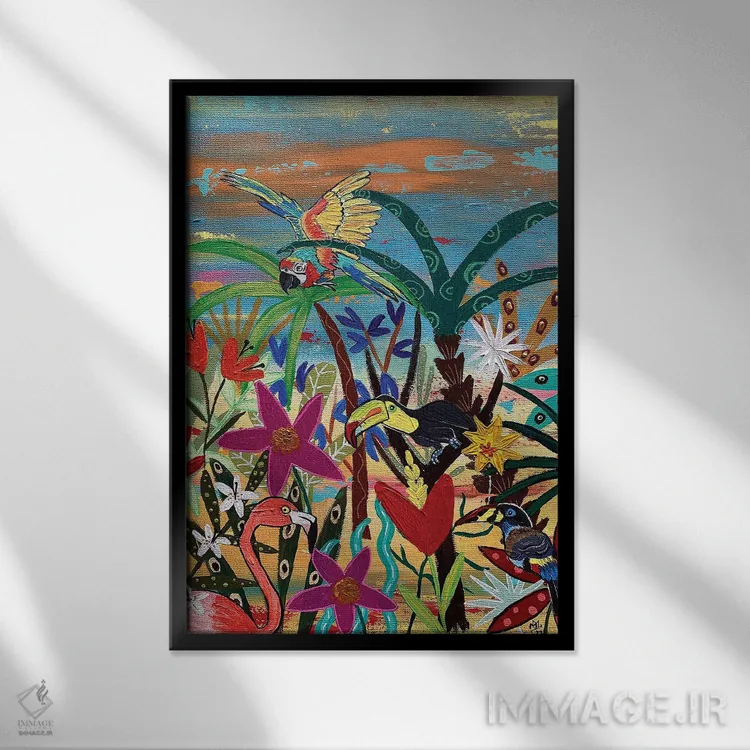 تابلو دکوراتیو شایعات در ساحل اثر ماگالی مودوکس - نمای قابدار مشکی