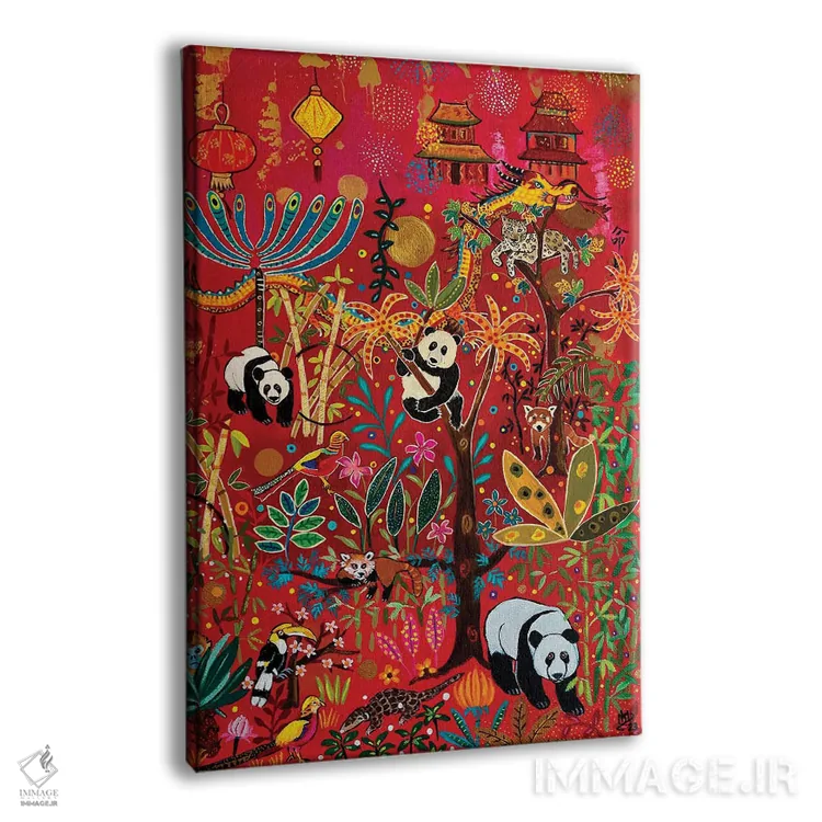 تابلو دکوراتیو "دنیای پاندا" اثر ماگالی مودوکس - نمای پرسپکتیو محصول
