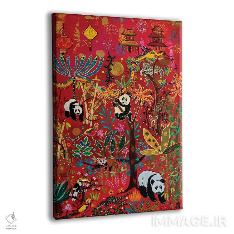 تابلو دکوراتیو "دنیای پاندا" اثر ماگالی مودوکس - نمای پرسپکتیو محصول