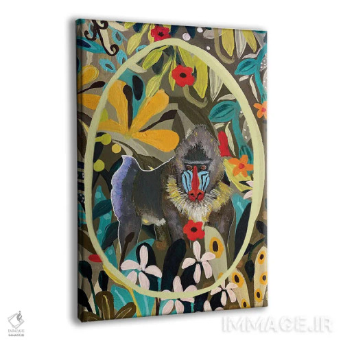 تابلو دکوراتیو "بوزینه آبی" اثر ماگالی مودوکس - نمای پرسپکتیو محصول