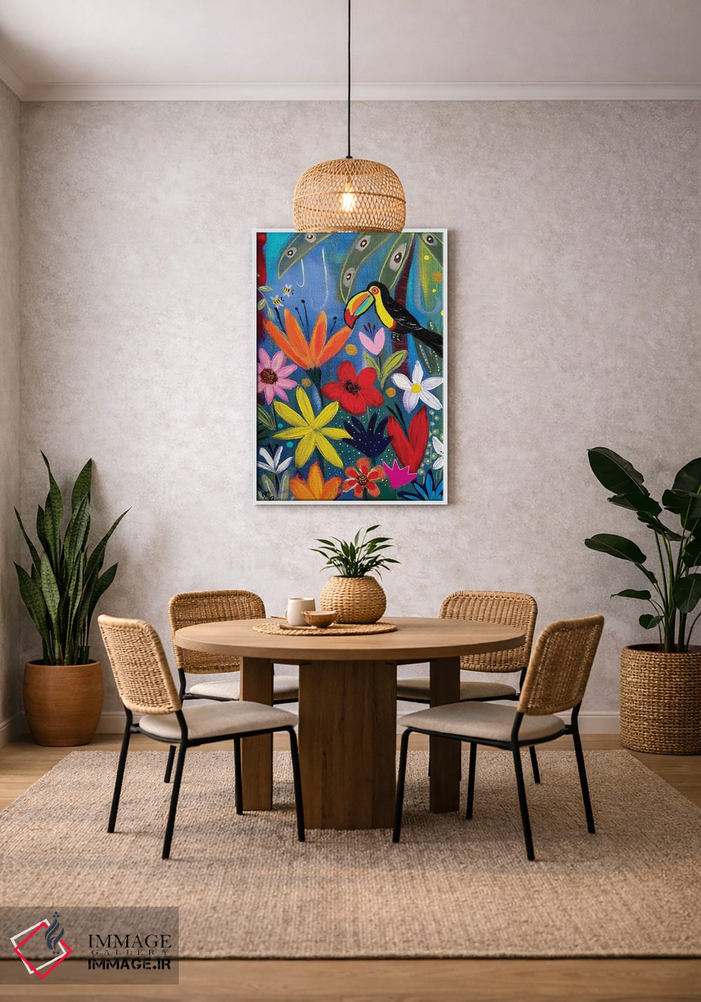 تابلو دکوراتیو توکان در شب اثر ماگالی مودوکس - D2W