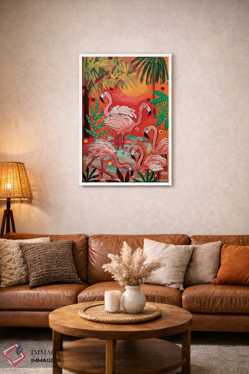 تابلو دکوراتیو "فلامینگوها" اثر ماگالی مودوکس - D2W
