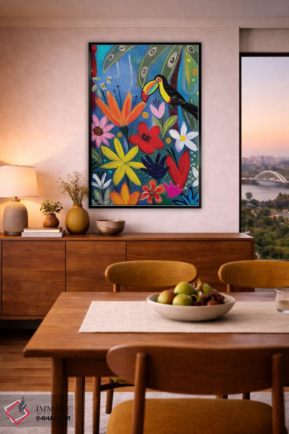 تابلو دکوراتیو توکان در شب اثر ماگالی مودوکس - D5B