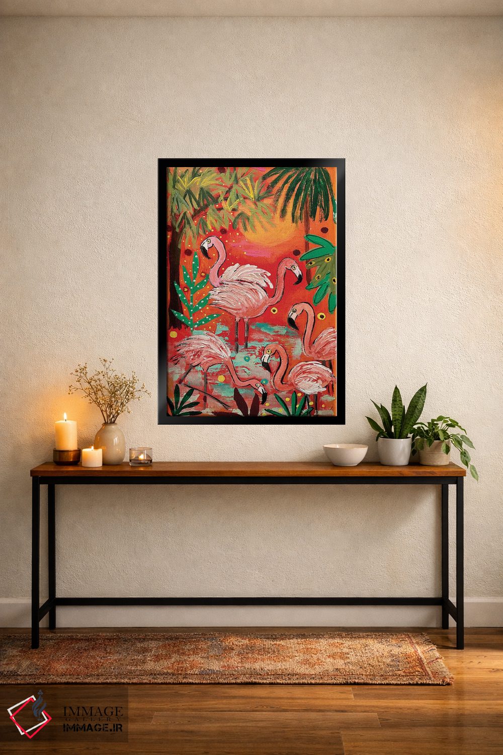 تابلو دکوراتیو "فلامینگوها" اثر ماگالی مودوکس - D5B