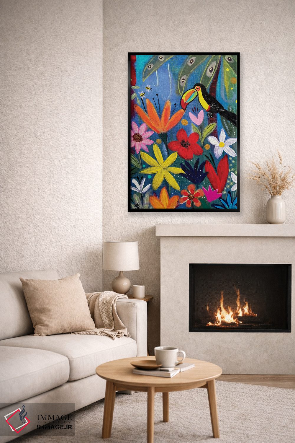 تابلو دکوراتیو توکان در شب اثر ماگالی مودوکس - D6B