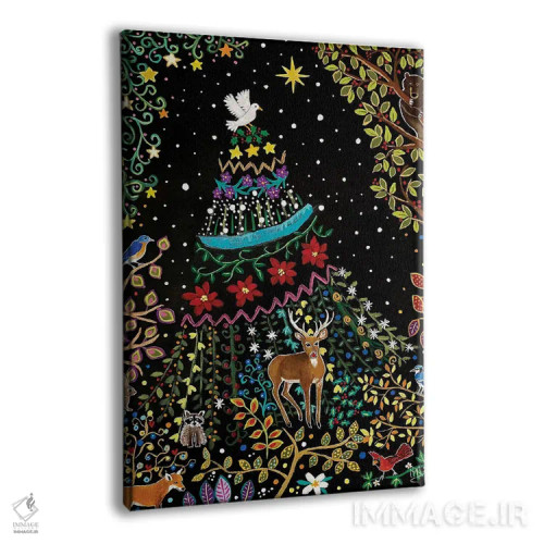 تابلو دکوراتیو "کریسمس در جنگل" اثر ماگالی مودوکس - نمای پرسپکتیو محصول
