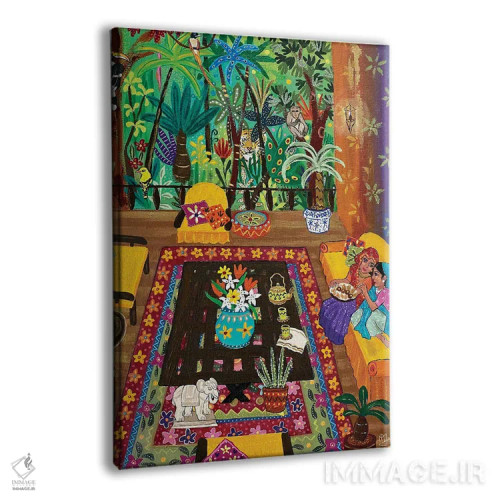 تابلو دکوراتیو "بالای باغ مهاراجه" اثر ماگالی مودوکس - نمای پرسپکتیو محصول