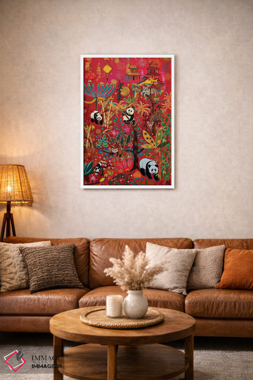تابلو دکوراتیو "دنیای پاندا" اثر ماگالی مودوکس - D1W