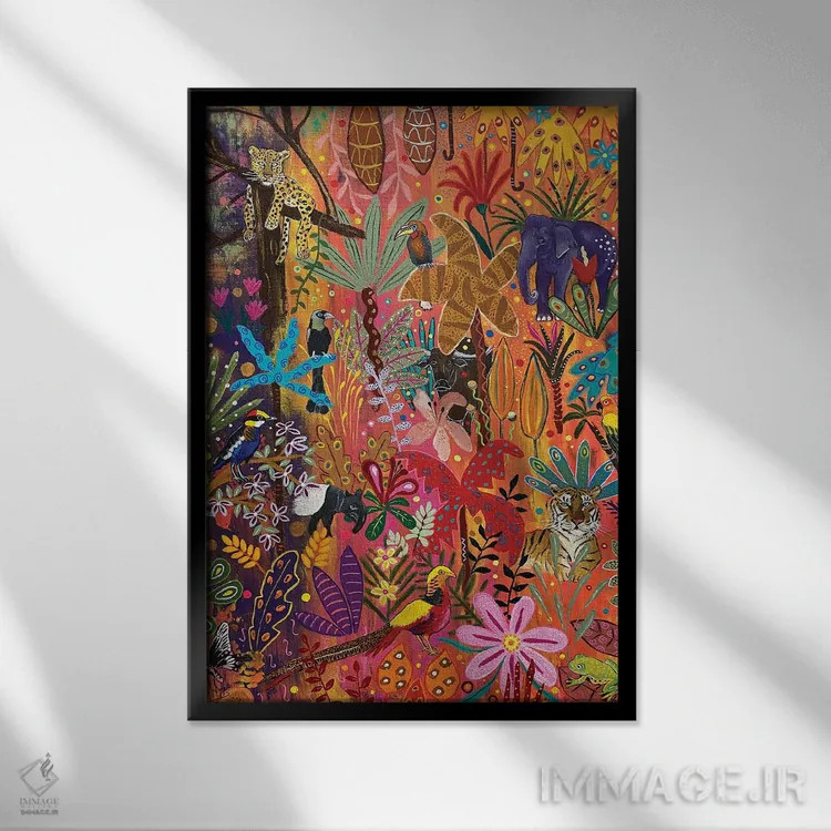 تابلو دکوراتیو "به بهشت خوش آمدید" اثر ماگالی مودوکس - نمای قابدار مشکی