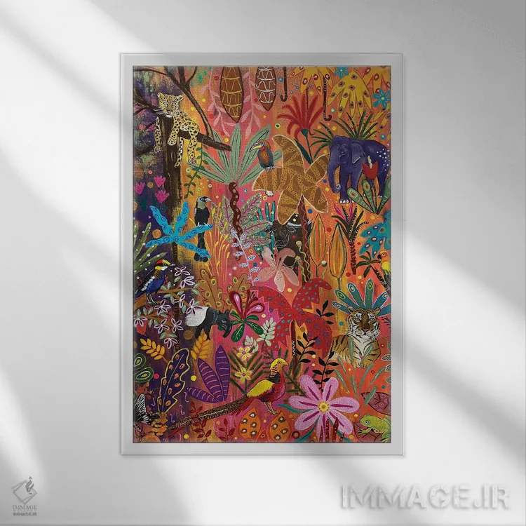 تابلو دکوراتیو "به بهشت خوش آمدید" اثر ماگالی مودوکس - نمای قابدار سفید