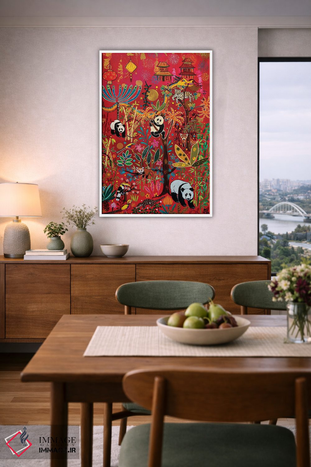 تابلو دکوراتیو "دنیای پاندا" اثر ماگالی مودوکس - D6W