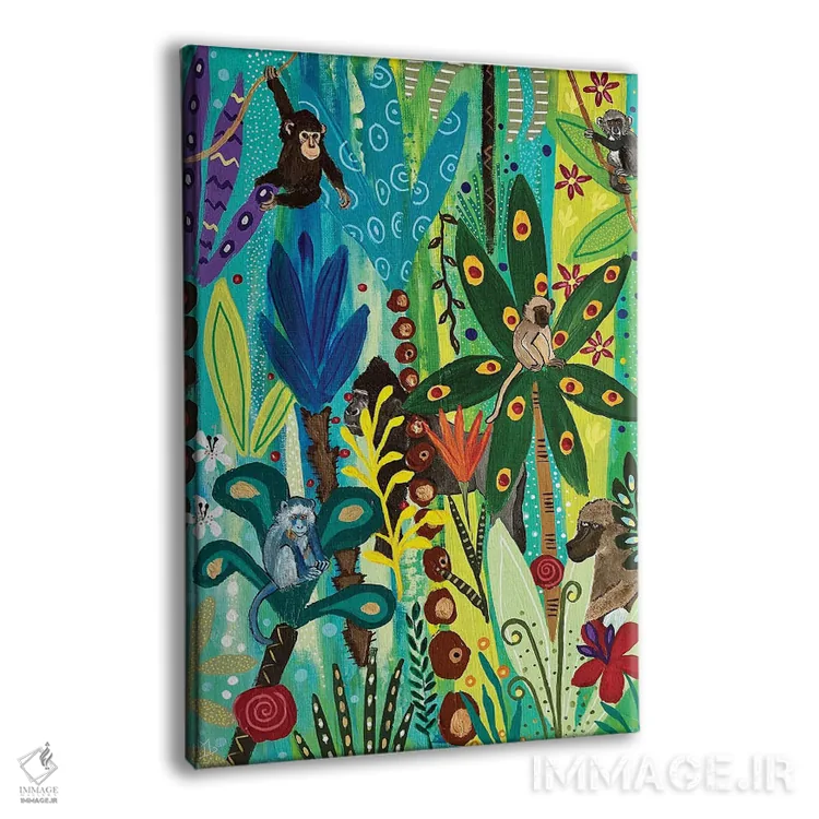 تابلو دکوراتیو "قایم موشک با میمون ها" اثر ماگالی مودوکس - نمای پرسپکتیو محصول