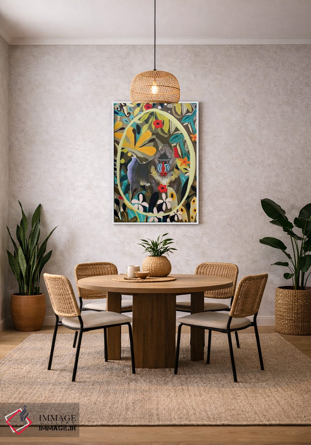 تابلو دکوراتیو "بوزینه آبی" اثر ماگالی مودوکس - D3W