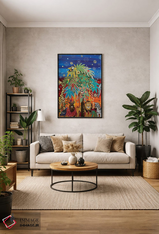 تابلو دکوراتیو "وقت مهمانی در ساوانا" اثر ماگالی مودوکس - D2B
