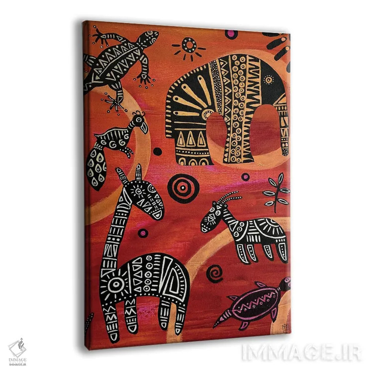 تابلو دکوراتیو "حیوانات قومی" اثر ماگالی مودوکس - نمای پرسپکتیو محصول