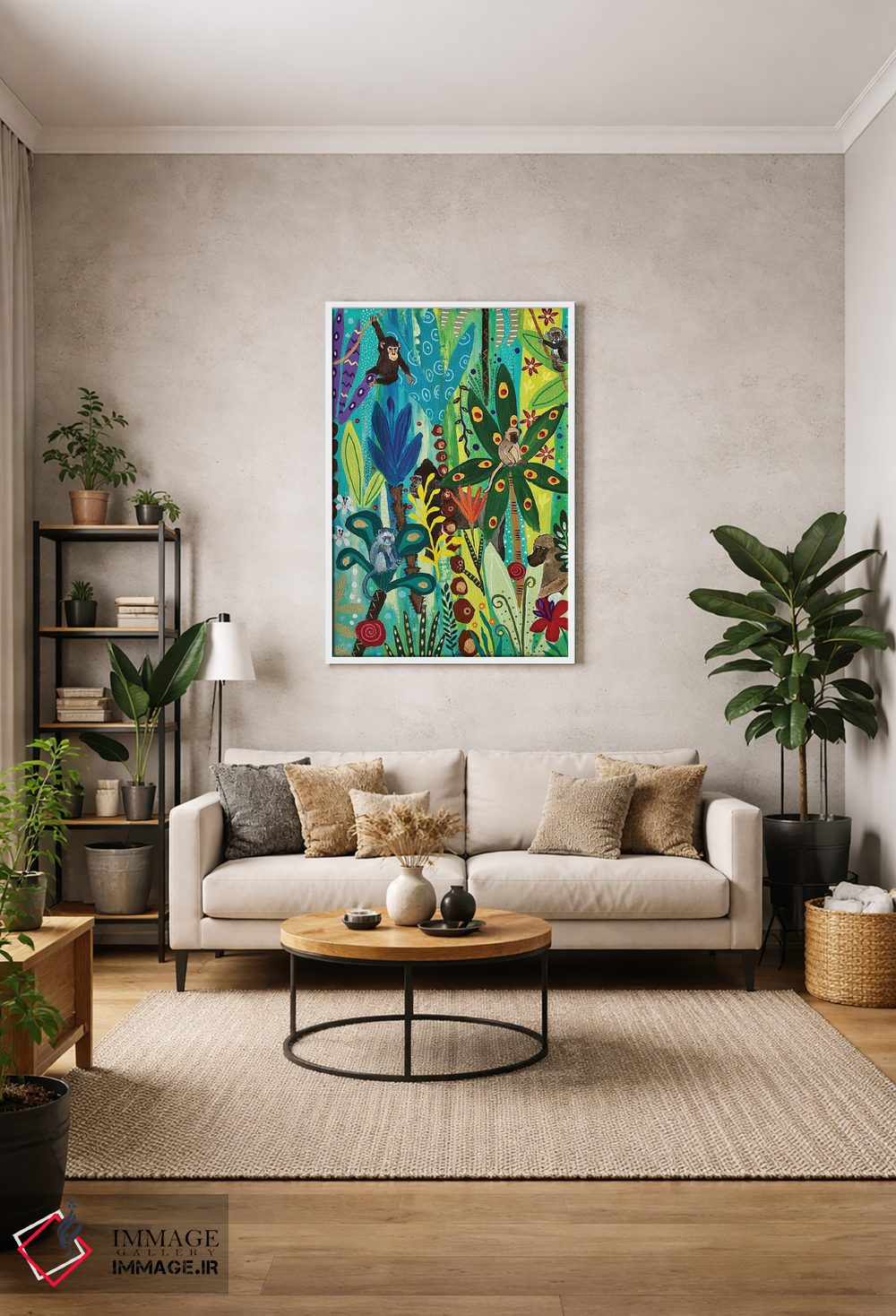 تابلو دکوراتیو "قایم موشک با میمون ها" اثر ماگالی مودوکس - D1W