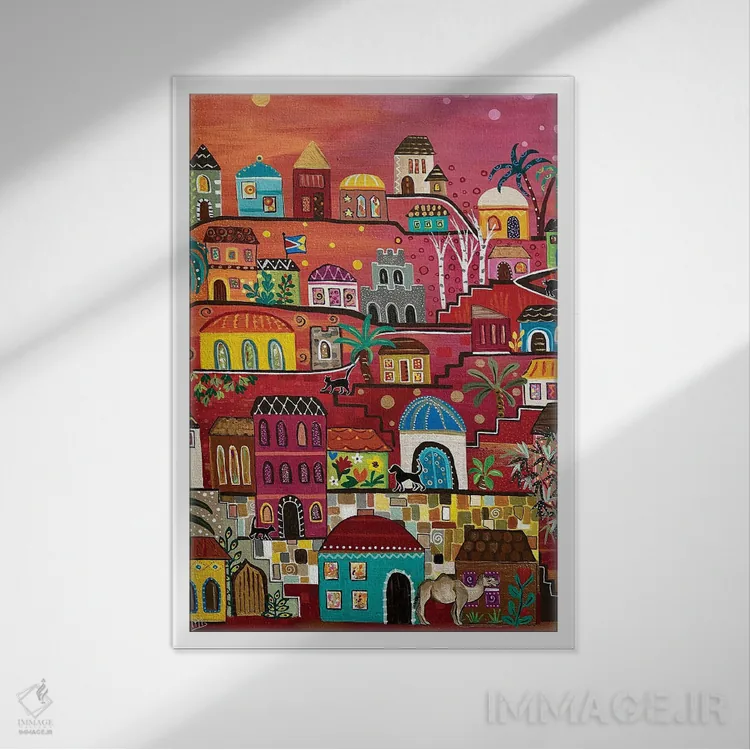 تابلو دکوراتیو "آنتیوخ " اثر ماگالی مودوکس - نمای قابدار سفید