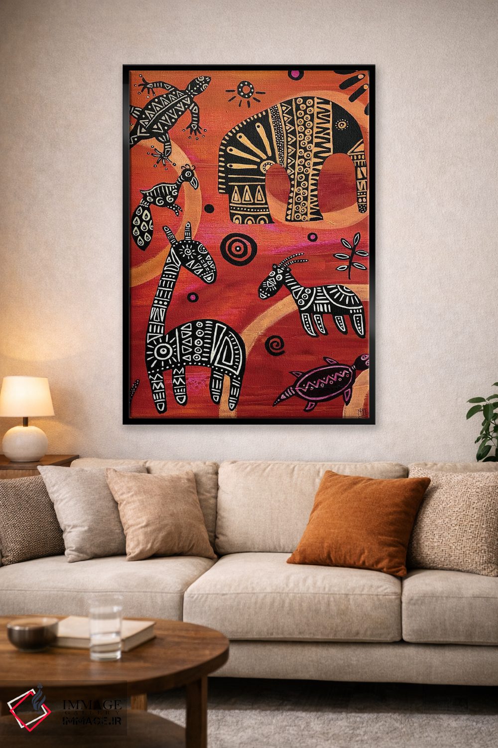 تابلو دکوراتیو "حیوانات قومی" اثر ماگالی مودوکس - D1B