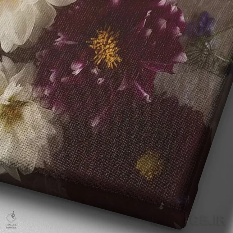 تابلو دکوراتیو "دااهلیاهای تاریک نهایی" اثر مندی لین - نمای نزدیک بافت بوم