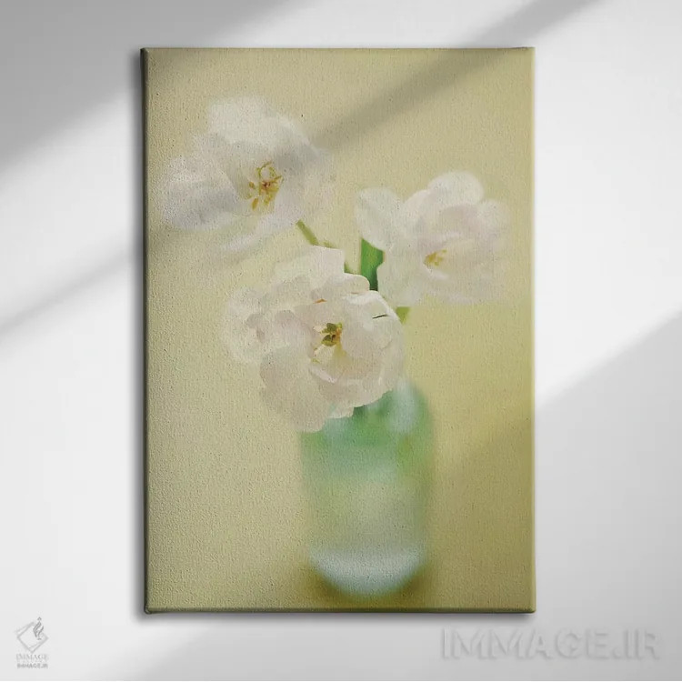 تابلو دکوراتیو لاله ها اثر مندی لین - نمای روبهرو روی دیوار