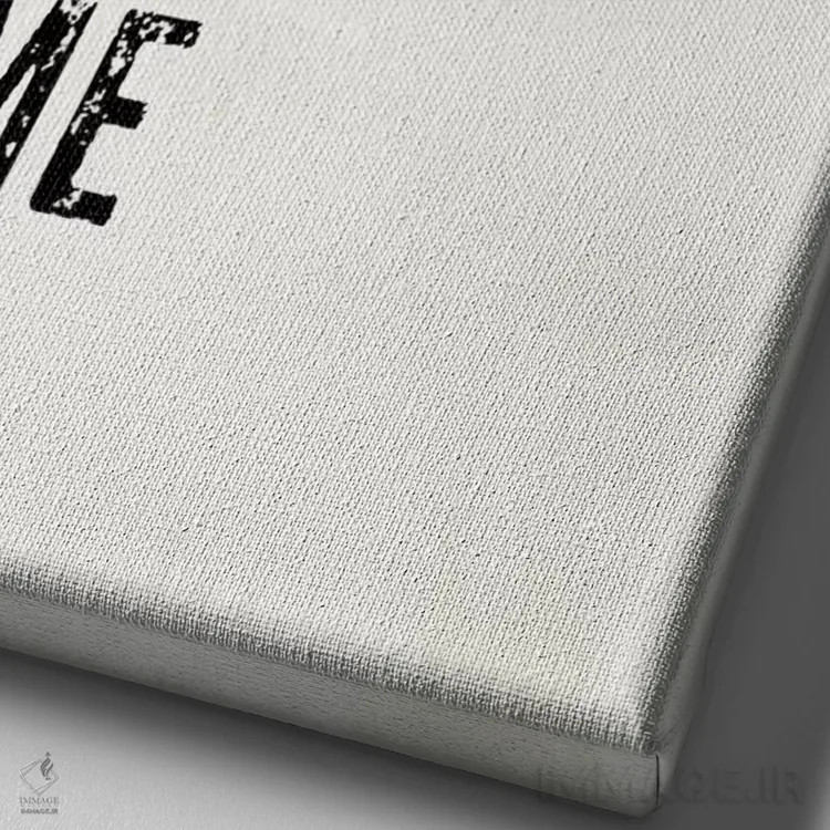 تابلو دکوراتیو عشق خانه ای شاد می سازد اثر مندی لین - نمای نزدیک بافت بوم