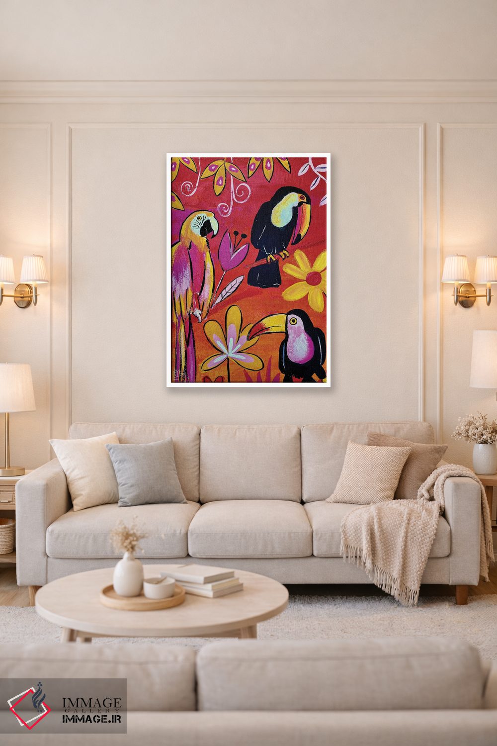 تابلو دکوراتیو "راپسودی پرندگان گرمسیری" اثر ماگالی مودوکس - D2W
