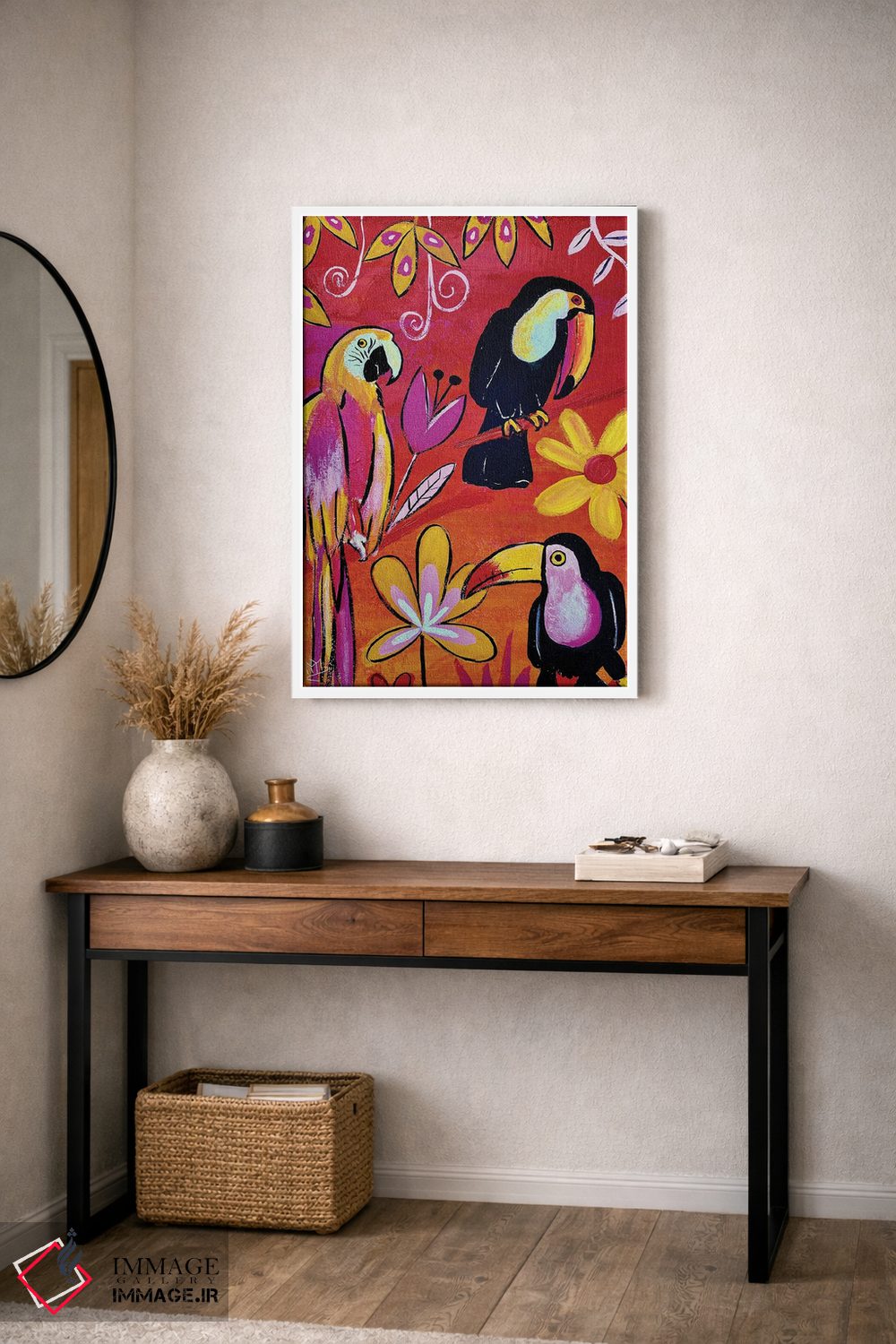 تابلو دکوراتیو "راپسودی پرندگان گرمسیری" اثر ماگالی مودوکس - D3W