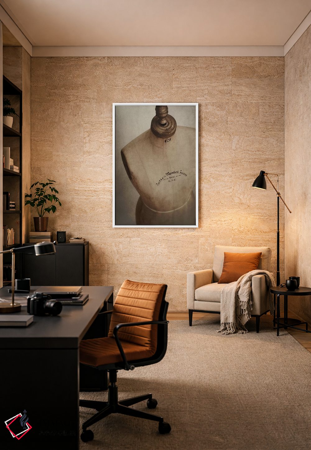 تابلو دکوراتیو "فرم لباس وین" اثر مندی لین - D5W