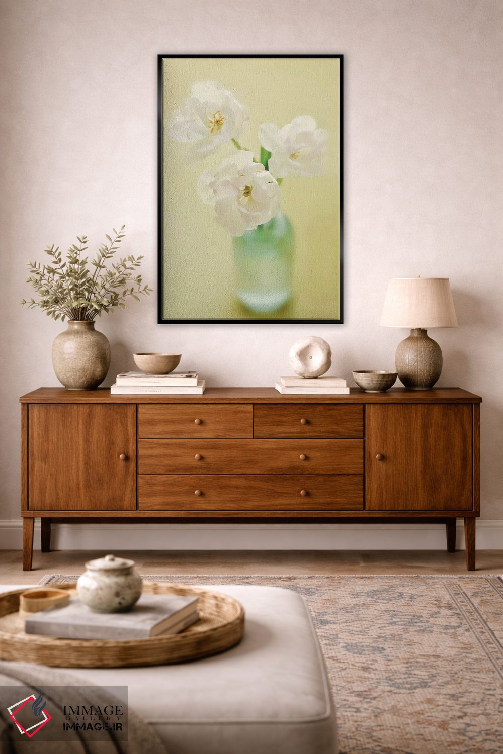 تابلو دکوراتیو لاله ها اثر مندی لین - D5B