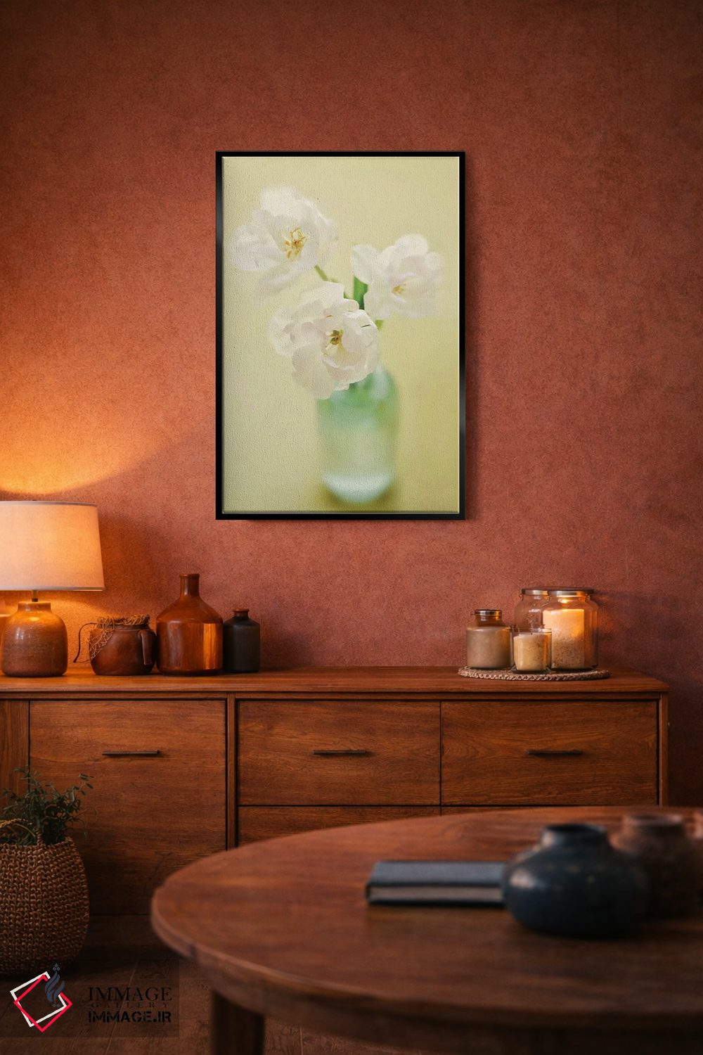 تابلو دکوراتیو لاله ها اثر مندی لین - D6B