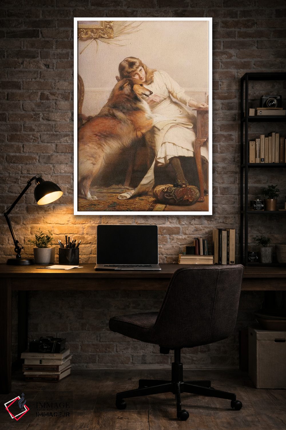 تابلو کلاسیک عاشقان، ۱۸۹۰ اثر چارلز برتون باربر - D4W