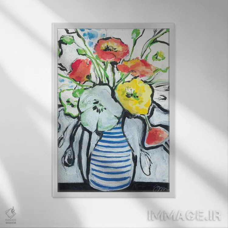 تابلو دکوراتیو دوستان برای همیشه اثر جسیکا مینگو - نمای قابدار سفید