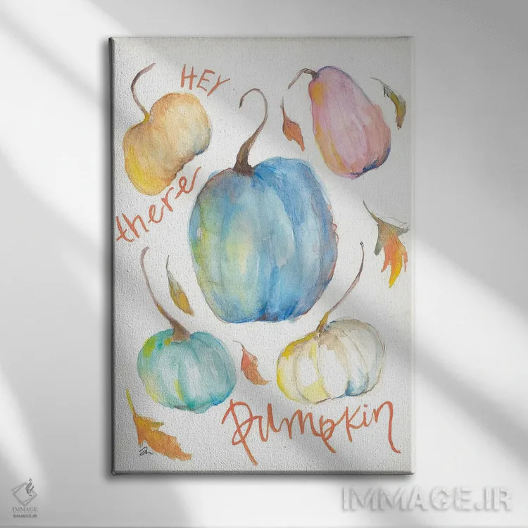 تابلو دکوراتیو هی کدو حلوایی اثر جسیکا مینگو - نمای روبهرو روی دیوار