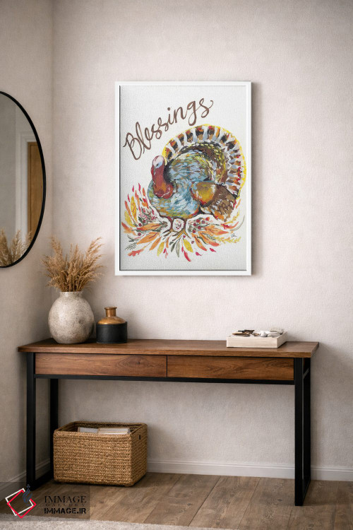 تابلو دکوراتیو برکات بوقلمون اثر جسیکا مینگو - D2W