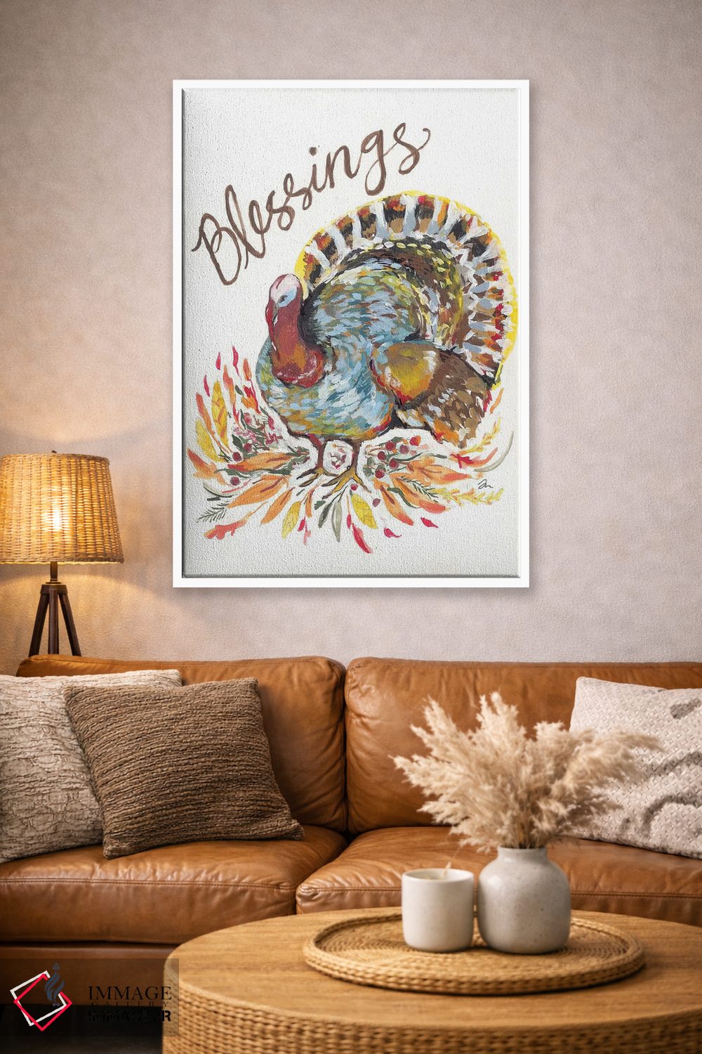 تابلو دکوراتیو برکات بوقلمون اثر جسیکا مینگو - D3W