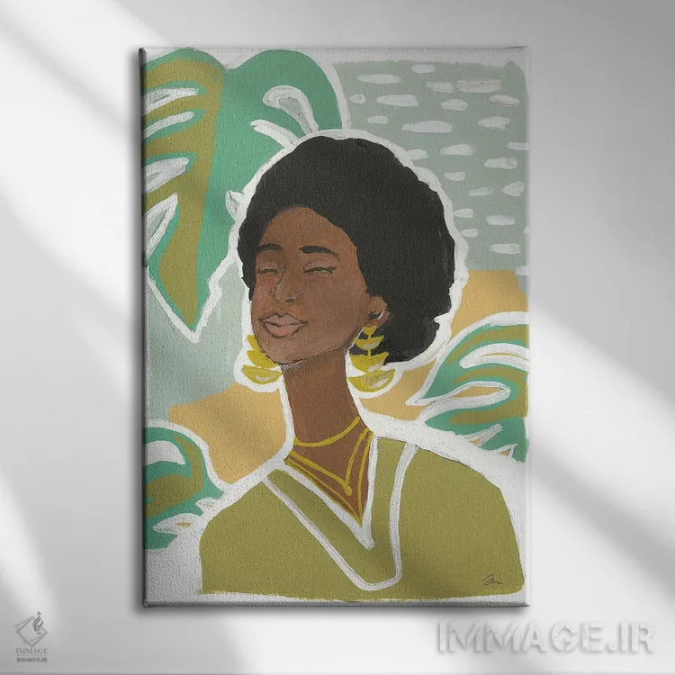 تابلو دکوراتیو مناطق گرمسیری اثر جسیکا مینگو - نمای روبهرو روی دیوار