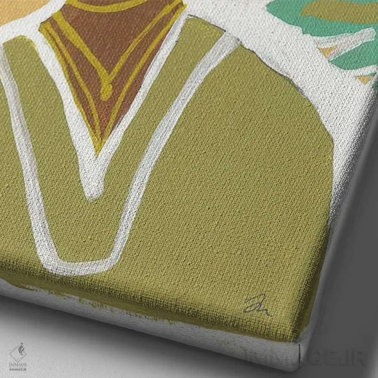 تابلو دکوراتیو مناطق گرمسیری اثر جسیکا مینگو - نمای نزدیک بافت بوم