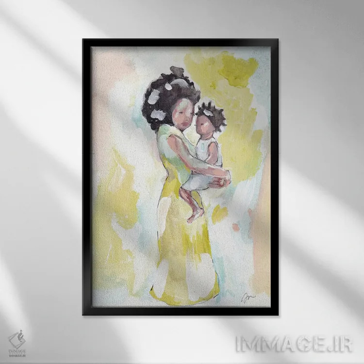 تابلو دکوراتیو عشق بدون قید و شرط اثر جسیکا مینگو - نمای قابدار مشکی
