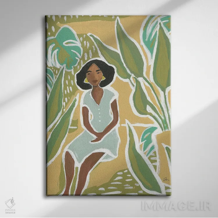 تابلو دکوراتیو آفتاب گرم اثر جسیکا مینگو - نمای روبهرو روی دیوار