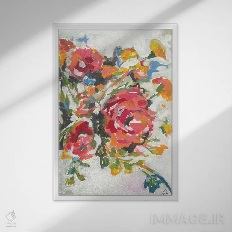 تابلو مدرن لبخند ۳ اثر جسیکا مینگو - نمای قابدار سفید