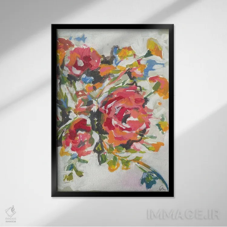 تابلو مدرن لبخند ۳ اثر جسیکا مینگو - نمای قابدار مشکی